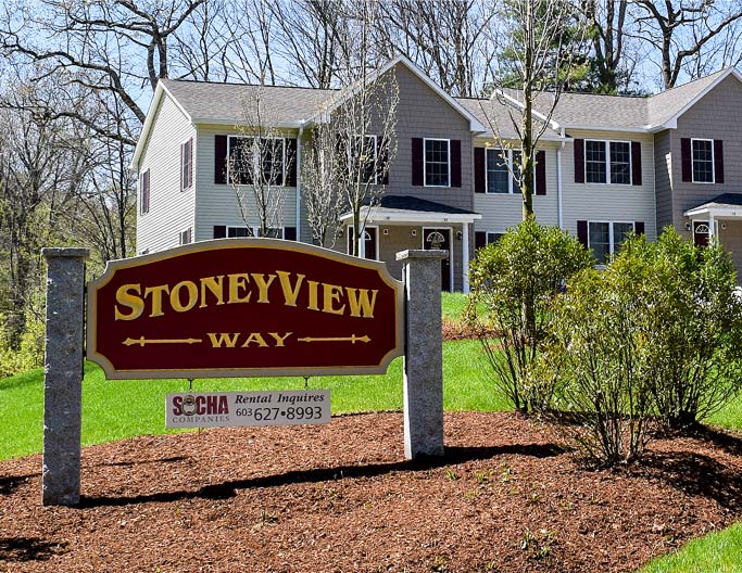 Stoneyview Way offers open-concept townhomes built by Socha Companies. Residents enjoy community amenities such as landscaping, 24-hour emergency maintenance, snow, and trash removal. The Stoneyview Way townhouses are conveniently located in Manchester near a popular country club along the Merrimack River.